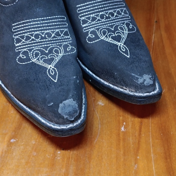 Durango black Embroidered Western Boots kids size 12 - Picture 2 of 8